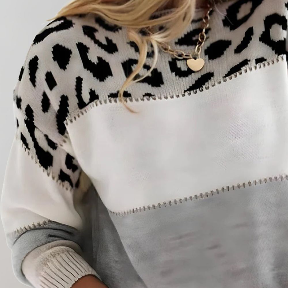 Lena | Leopardmönstrad casualtröja – bild 4
