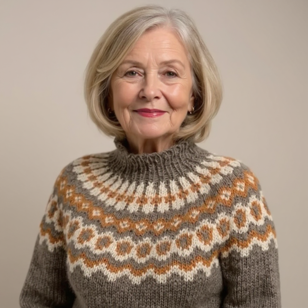 Carla | Vintage Islandstrikpullover – bild 13