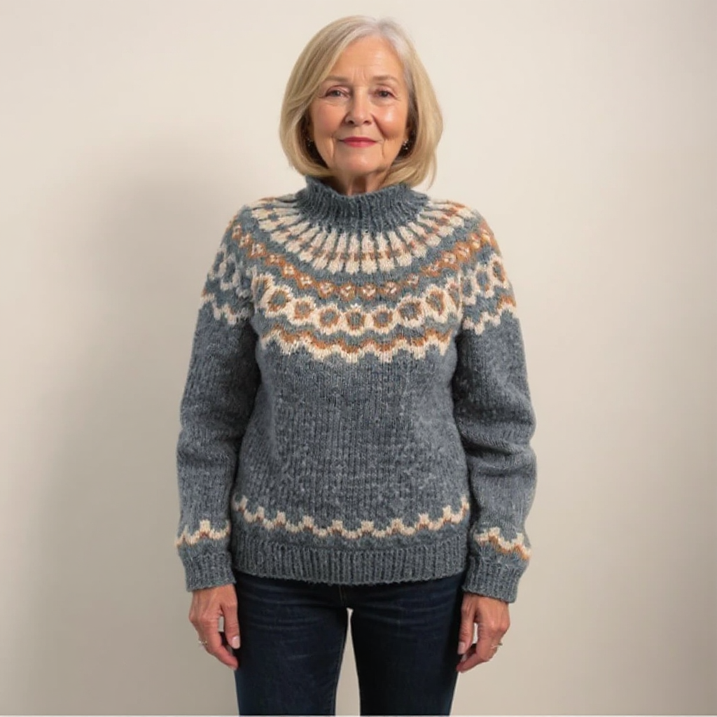 Carla | Vintage Islandstrikpullover – bild 7