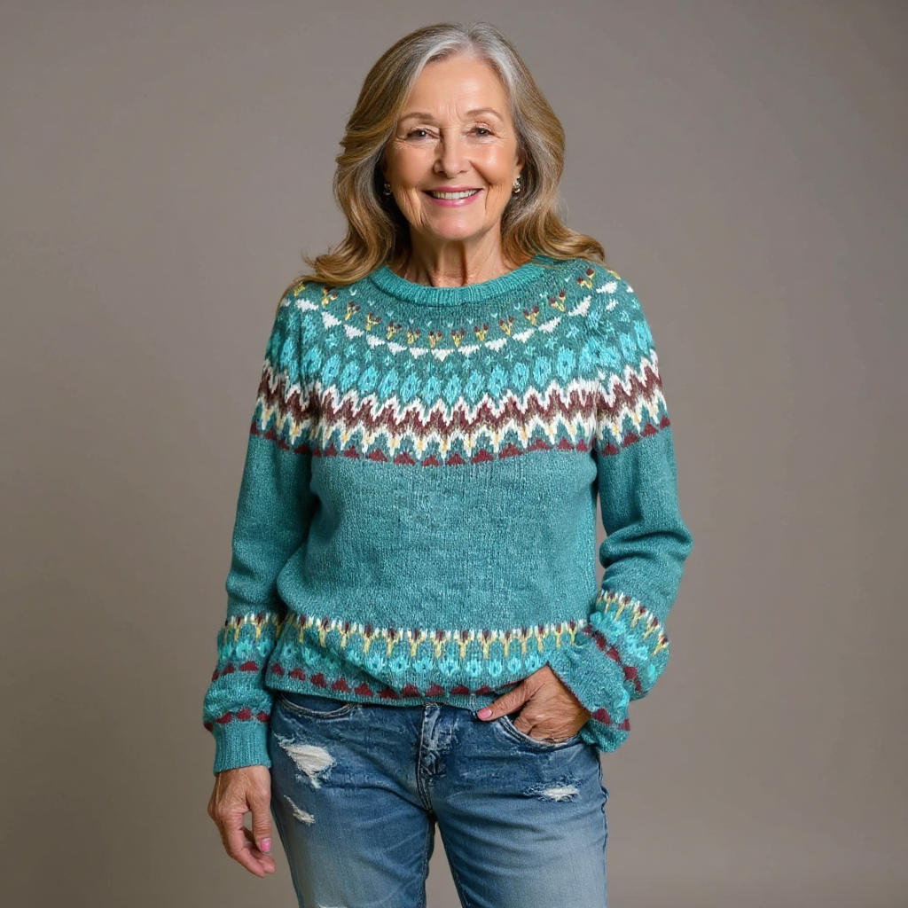 Gloria | Vintage Islandstrikpullover – bild 2
