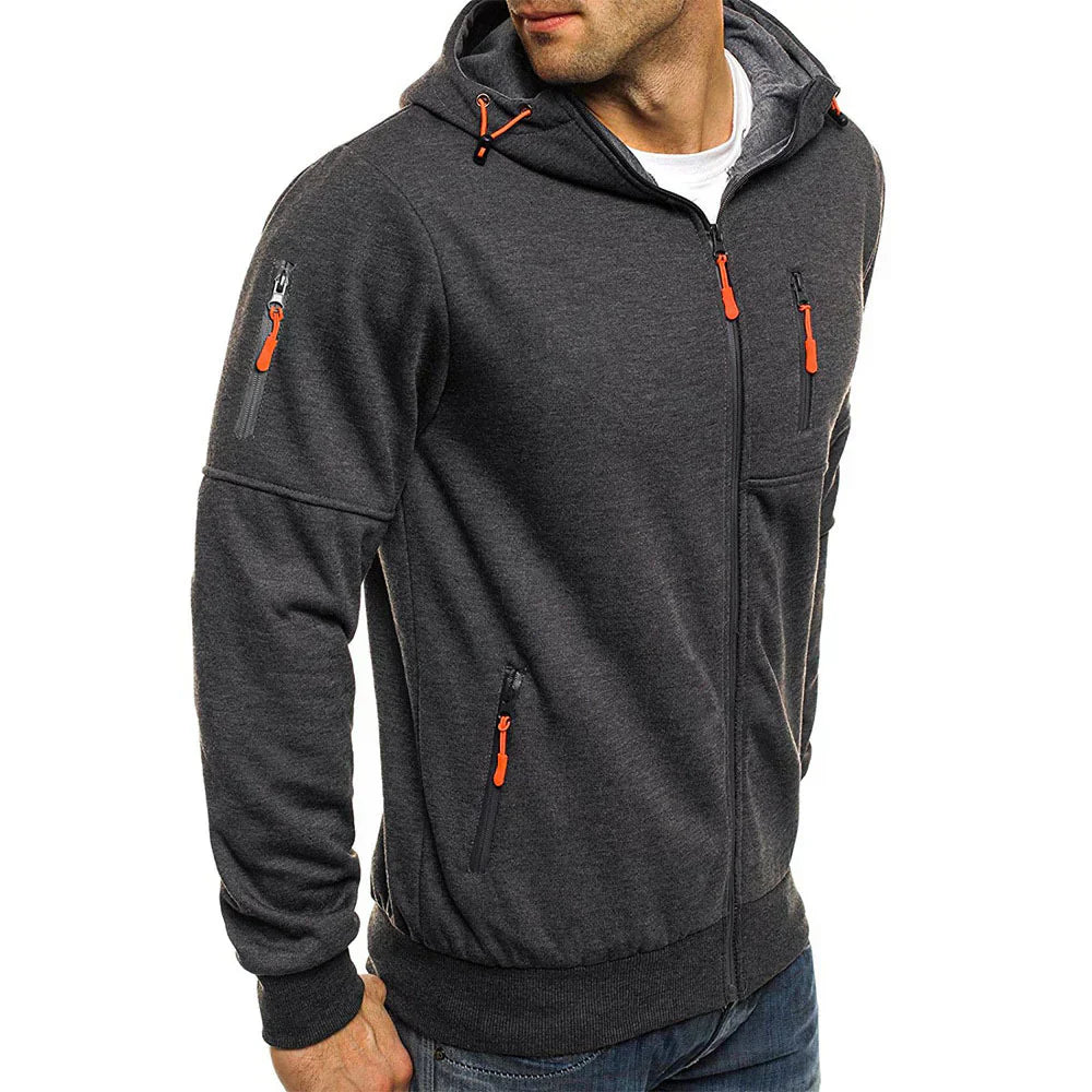 Patrick™ - Avslappnad Zip-Up Huvtröja – bild 10