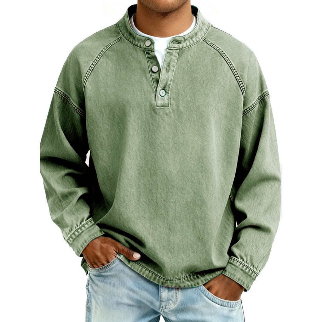 Stanley | Vintage Henley-Skjorta – bild 3