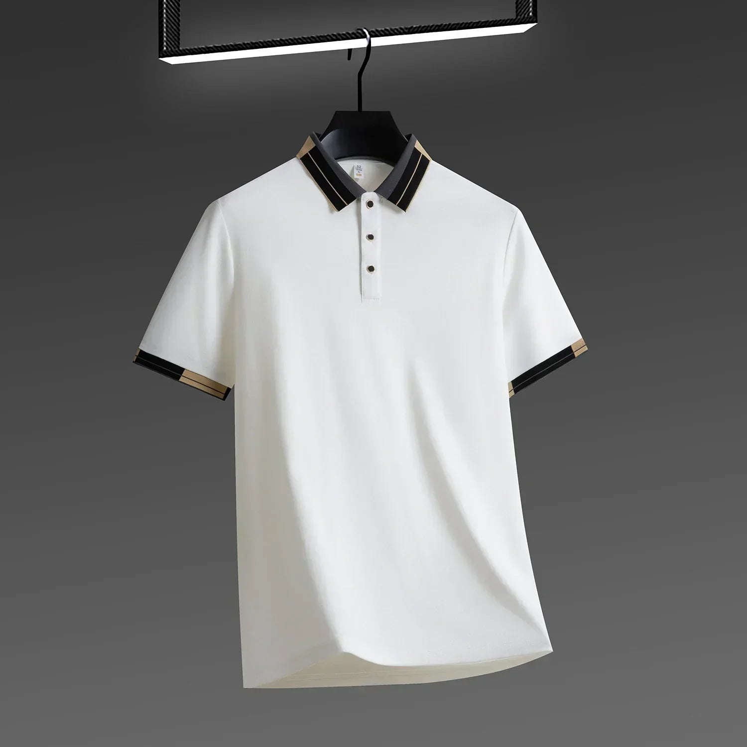 Marius™ – Elegant Pikétröja med Kontrasterande Detaljer – bild 6