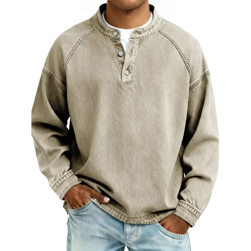 Stanley | Vintage Henley-Skjorta – bild 7