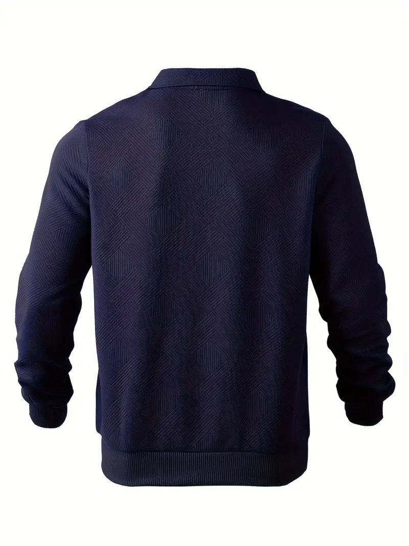 Oscar™ – Vintage Zip-Up Tröja med Geometriskt Mönster – bild 7