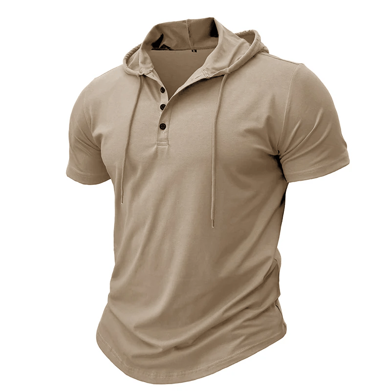 André Ferran Tyler Hoodie Med Henley-Knäppning