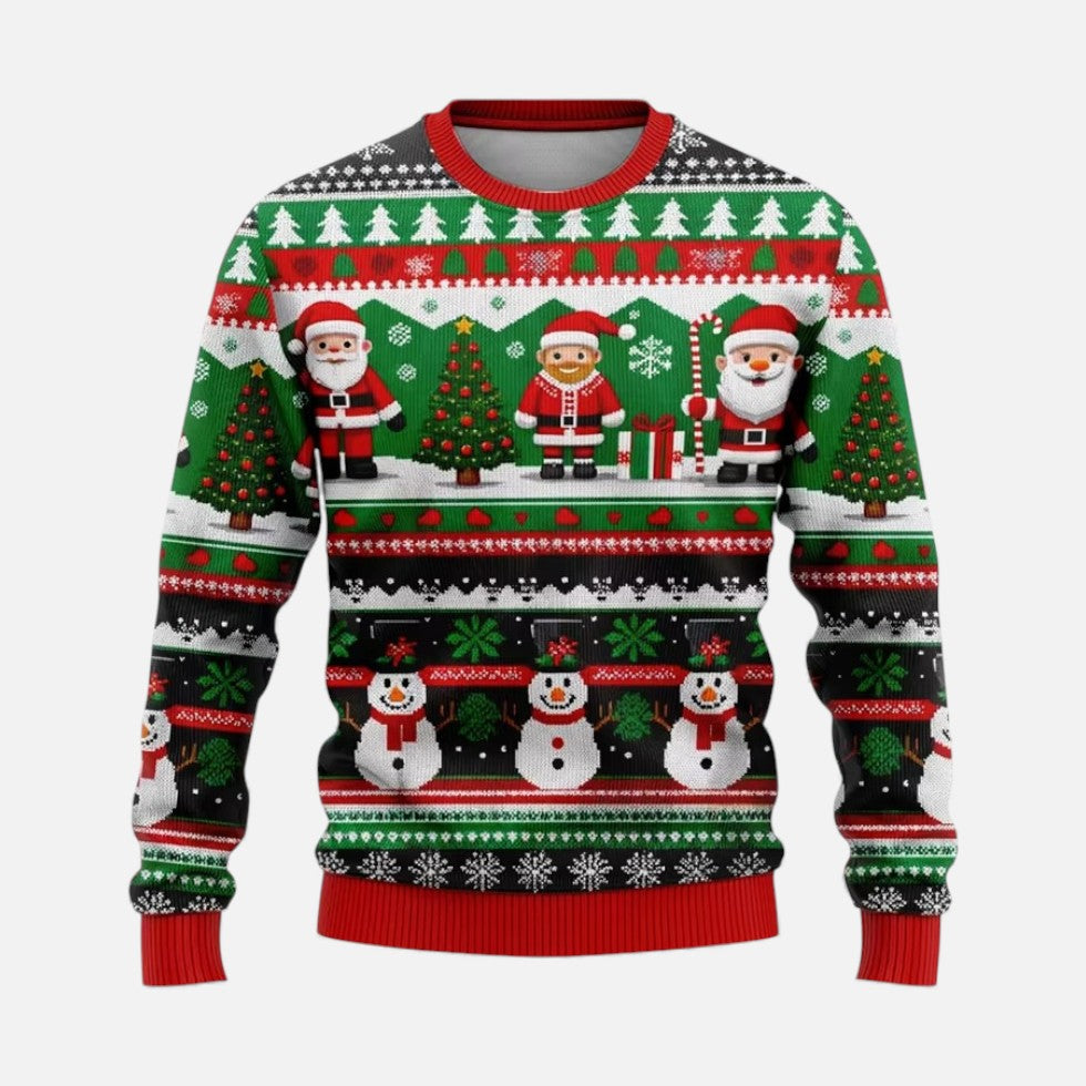 Julklang - Ful Jultröja Herr Tomte Snögubbe Tryck Lätt Material Julfest – bild 8