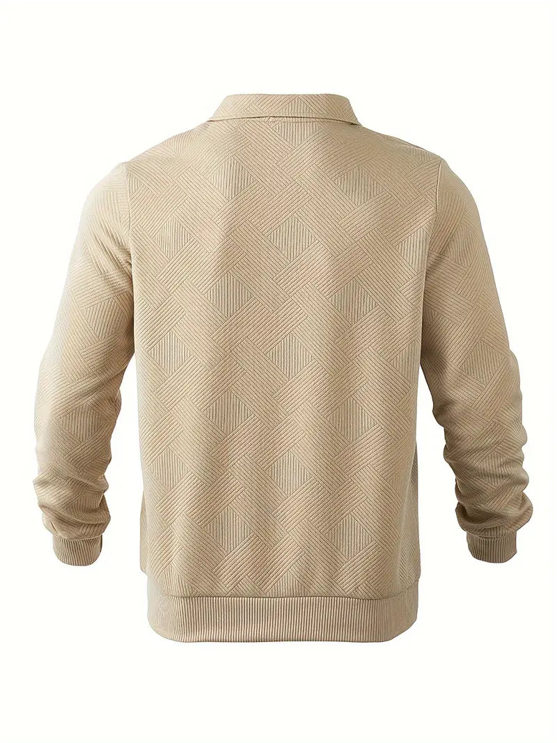 Oscar™ – Vintage Zip-Up Tröja med Geometriskt Mönster – bild 6