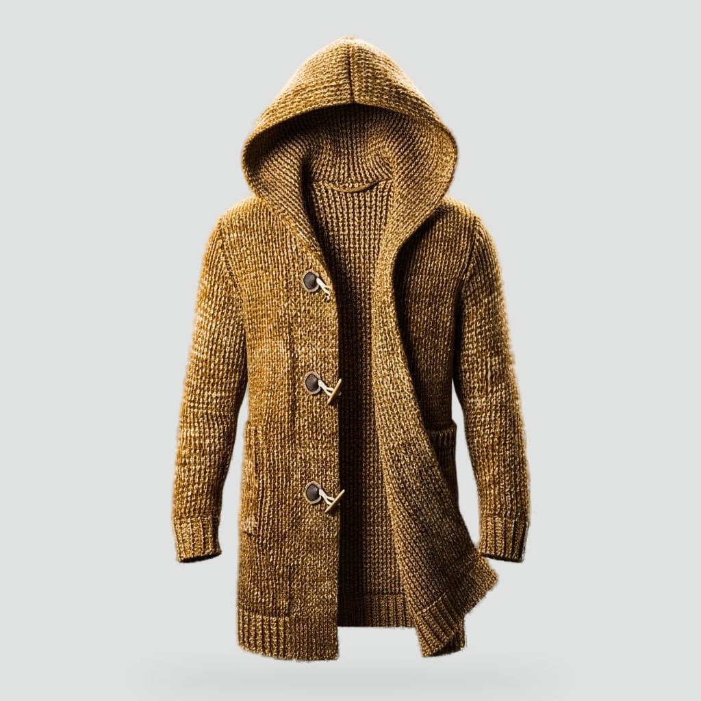 Lanetta - Stickad Cardigan Med Huva Casual Vardagsbruk