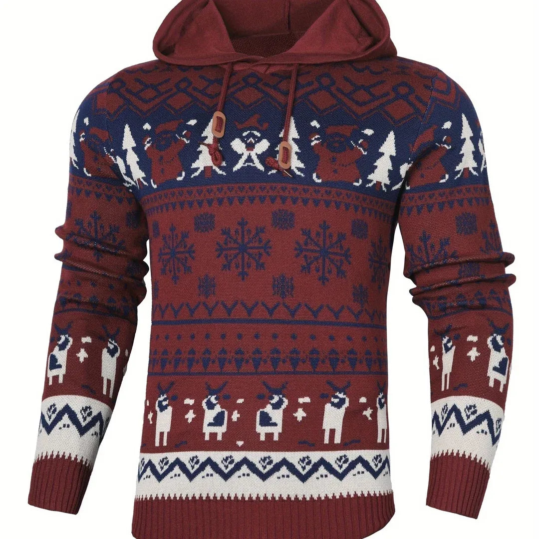 Lucenta - Jultröja Herr Grovstickad Jerseyfodrad Luva Till Julfest – bild 8