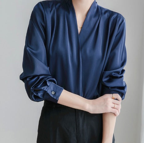 Lucetta - Draperad Omlottbluse Till Arbete Och Fest – bild 4
