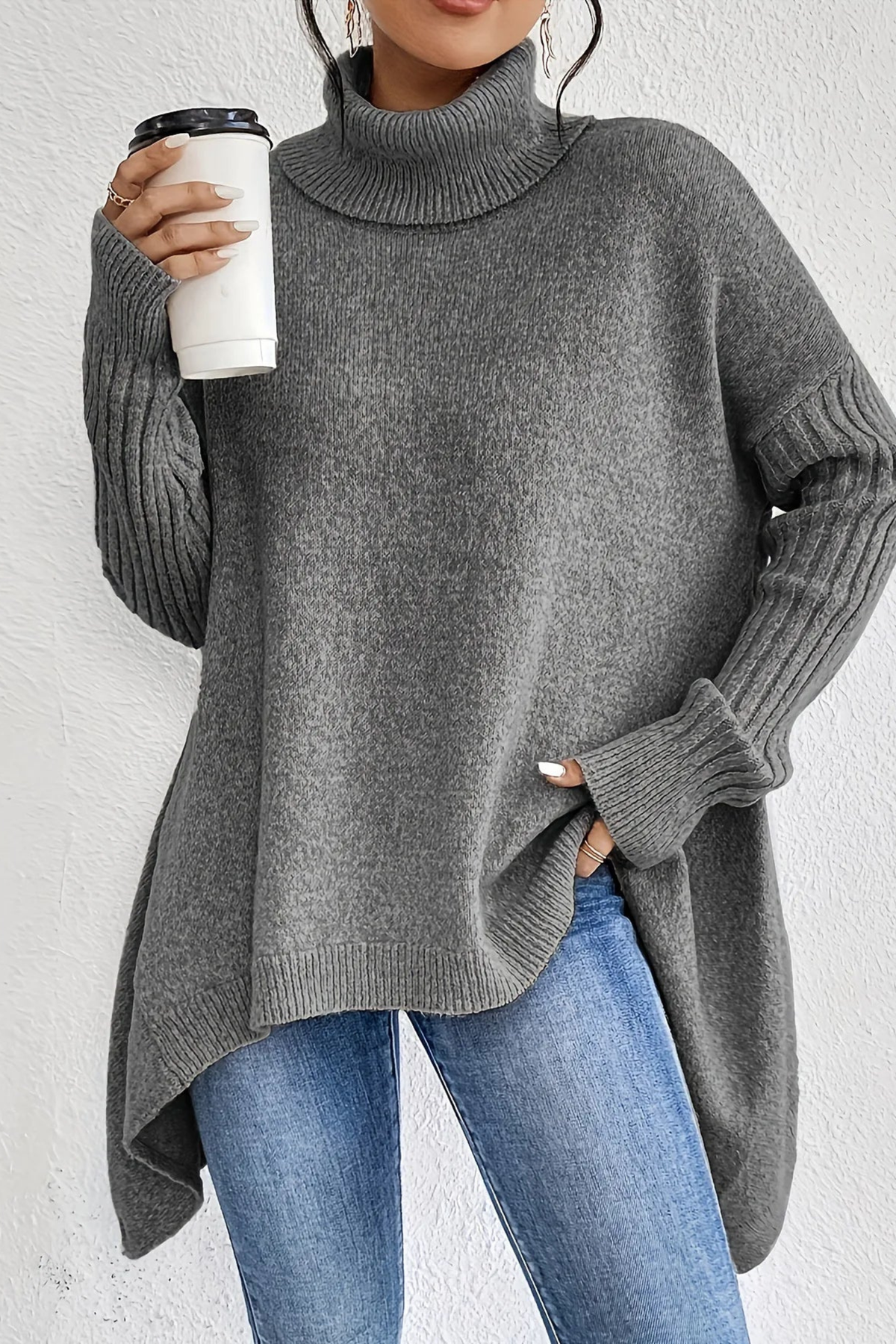 Mollby - Oversize Polotröja För Avslappnad Vardag – bild 4