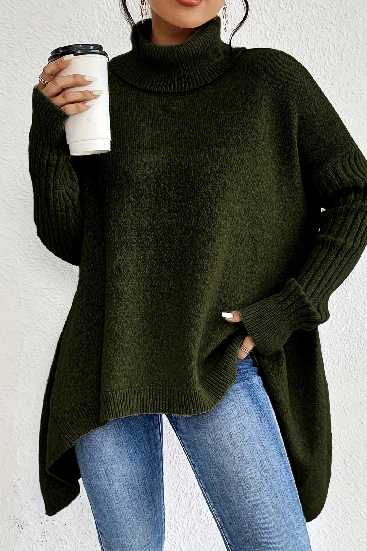 Mollby - Oversize Polotröja För Avslappnad Vardag – bild 7