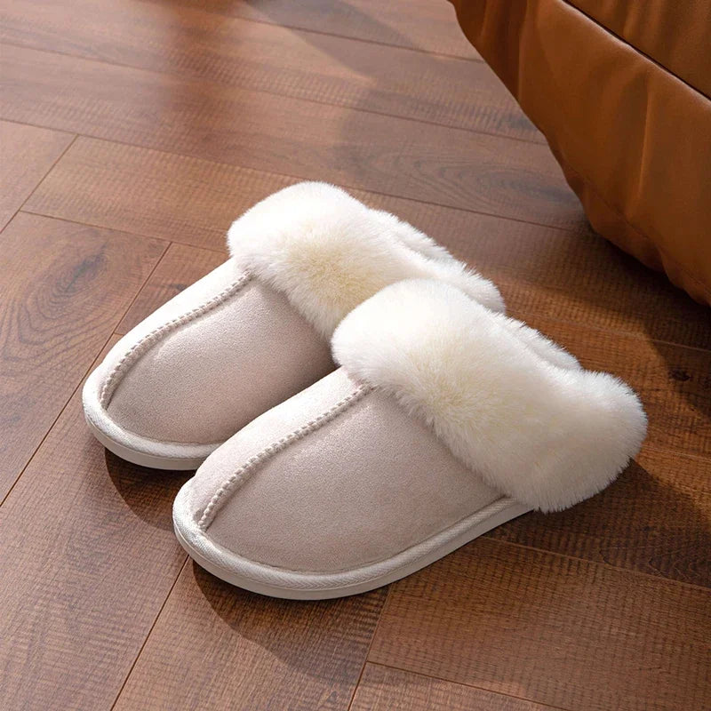 Plumera - Tofflor Unisex Pälsfodrade Halkfri Sula Hemmakväll