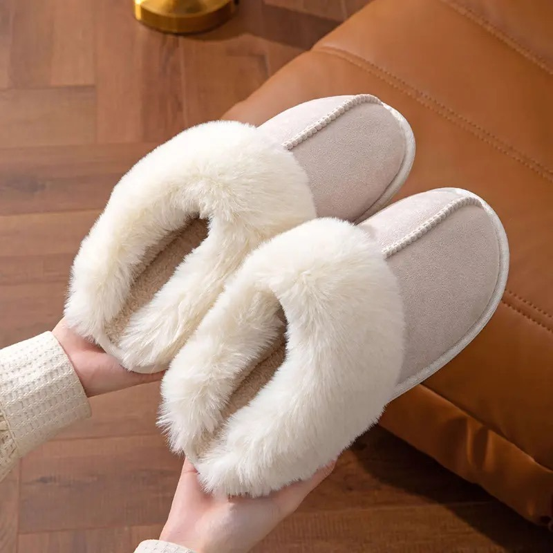 Plumera - Tofflor Unisex Pälsfodrade Halkfri Sula Hemmakväll – bild 5
