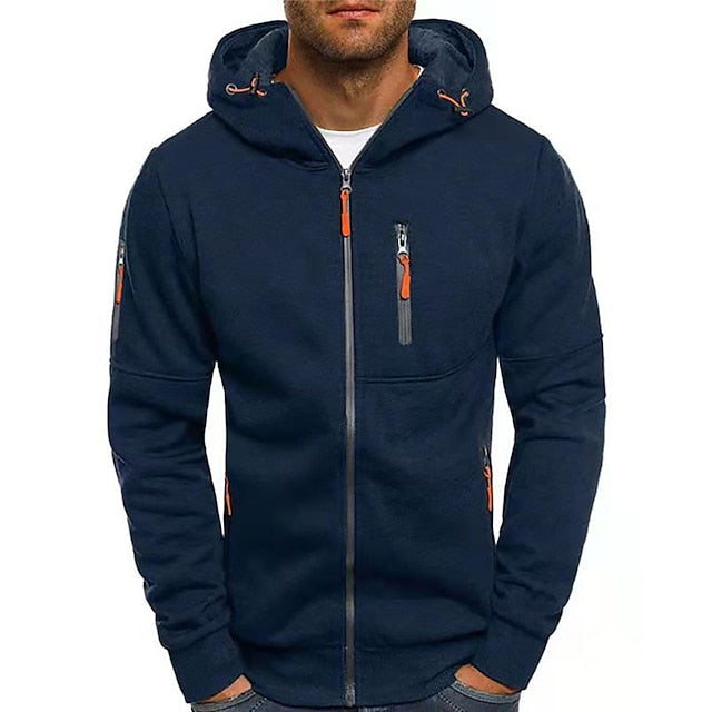 Patrick™ - Avslappnad Zip-Up Huvtröja – bild 3