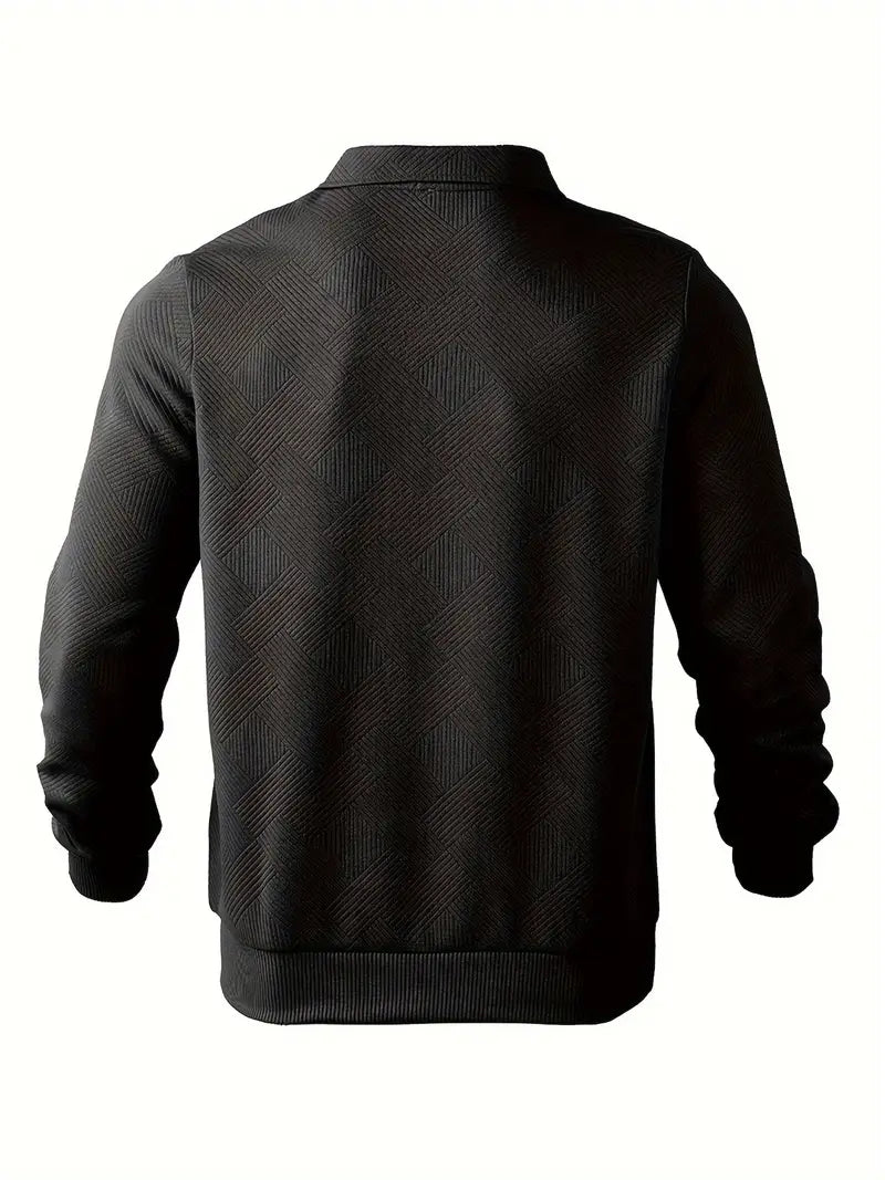 Oscar™ – Vintage Zip-Up Tröja med Geometriskt Mönster – bild 9